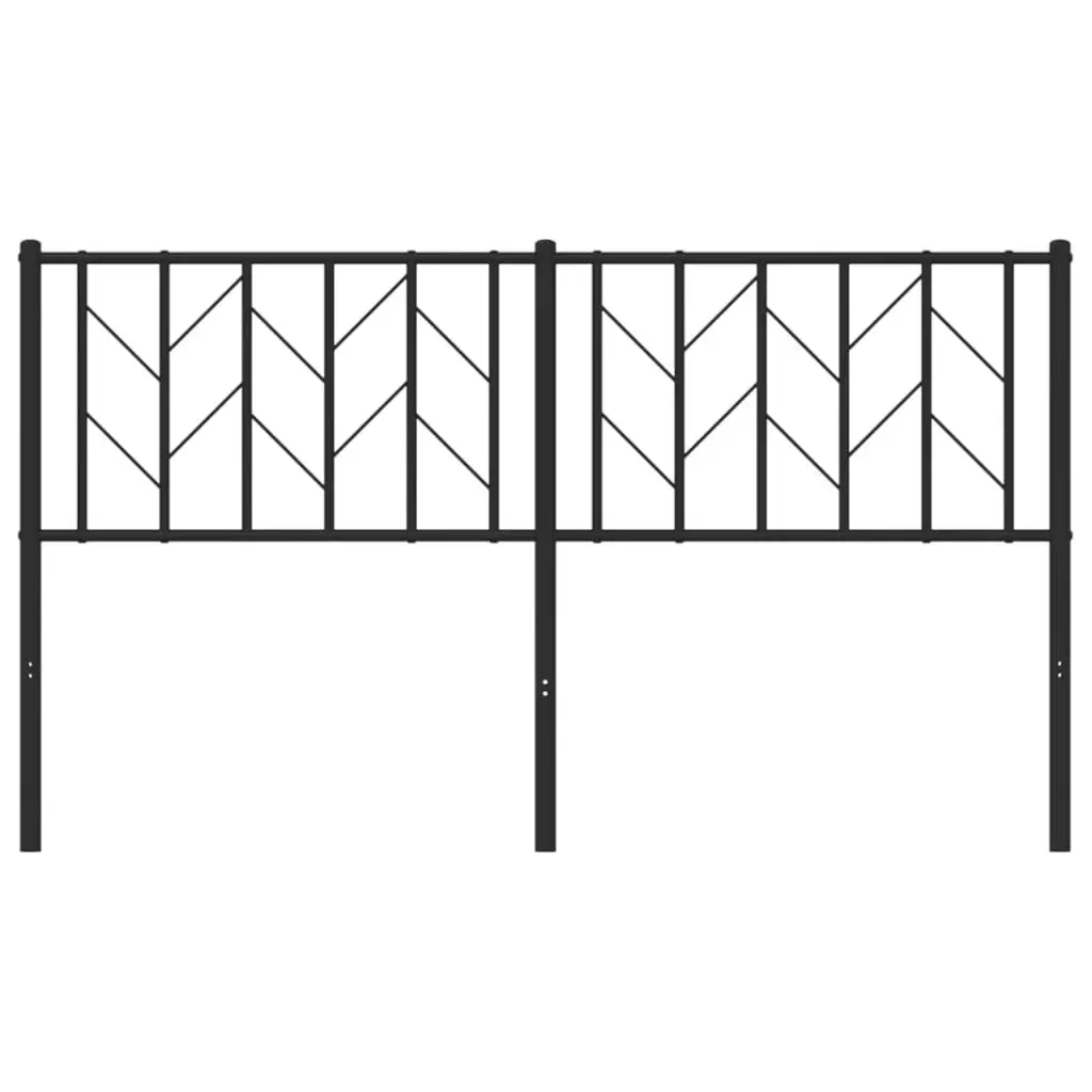 Metal Headboard Black 152 cm Queen 374471