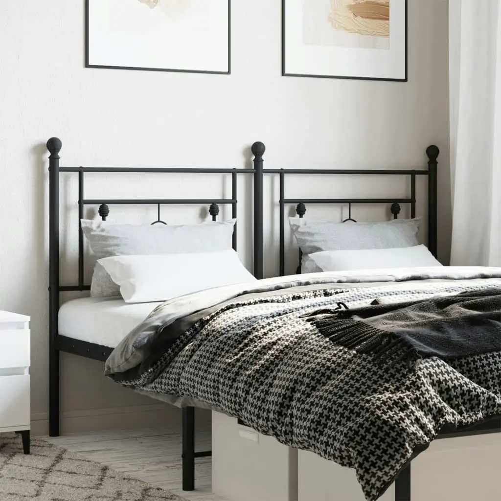 Metal Headboard Black 152 cm Queen 374373