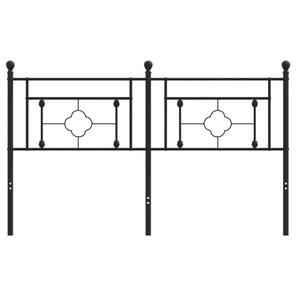 Metal Headboard Black 152 cm Queen 374373