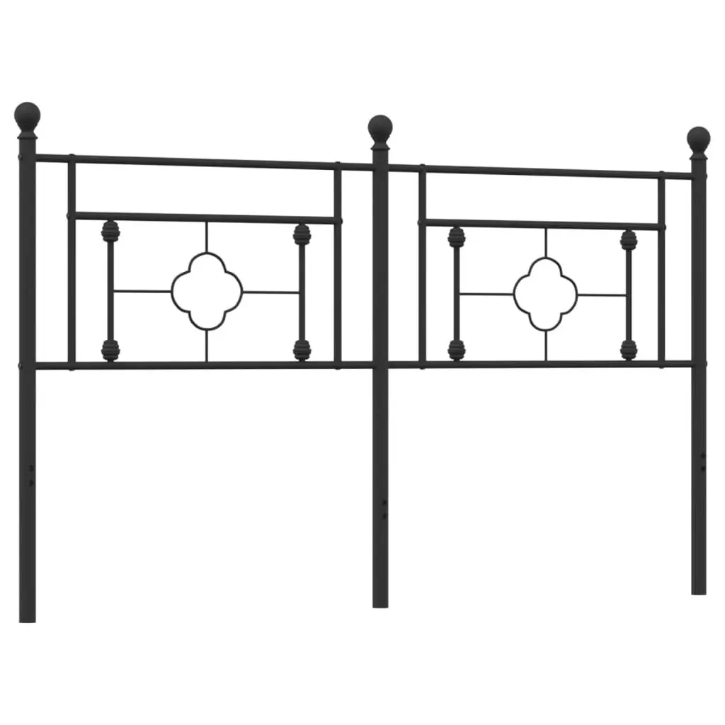 Metal Headboard Black 152 cm Queen 374373