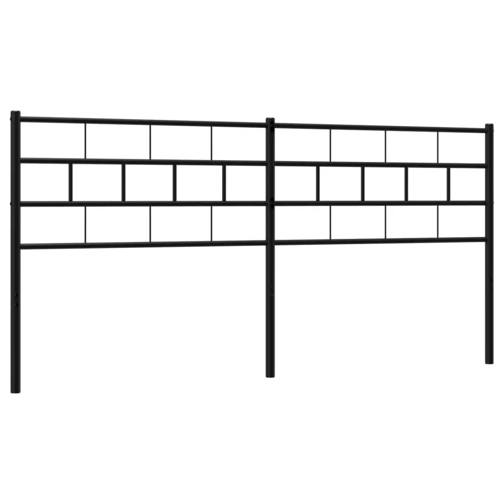 Metal Headboard Black 183 cm 355695