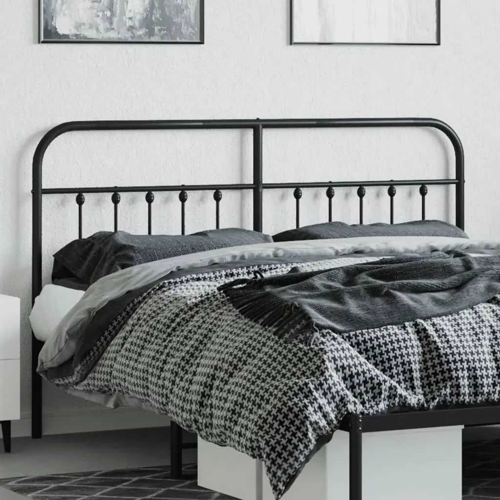 Metal Headboard Black 183 cm 352614