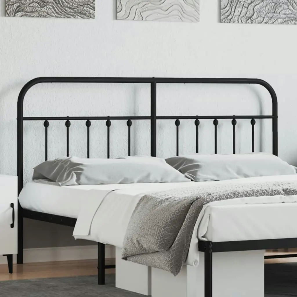 Metal Headboard Black 183 cm 352614