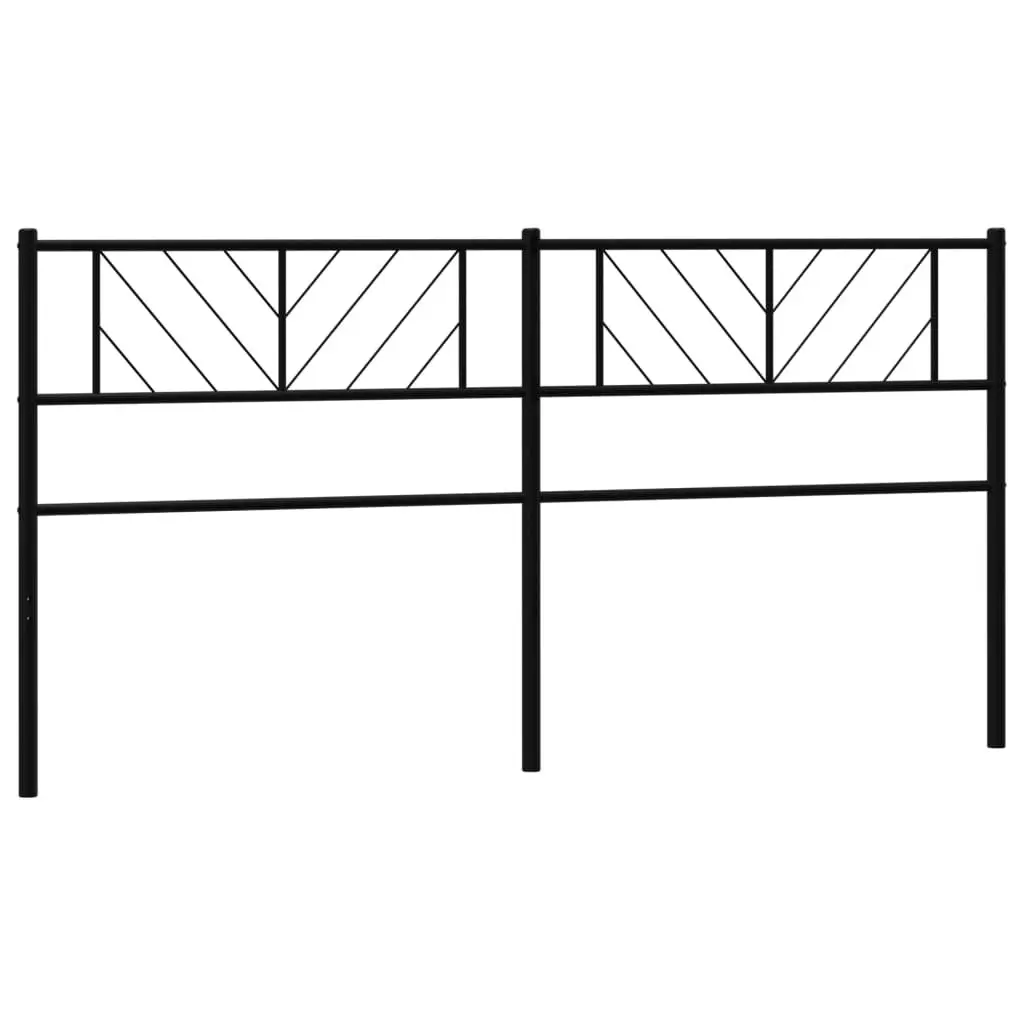 Metal Headboard Black 183 cm 372215