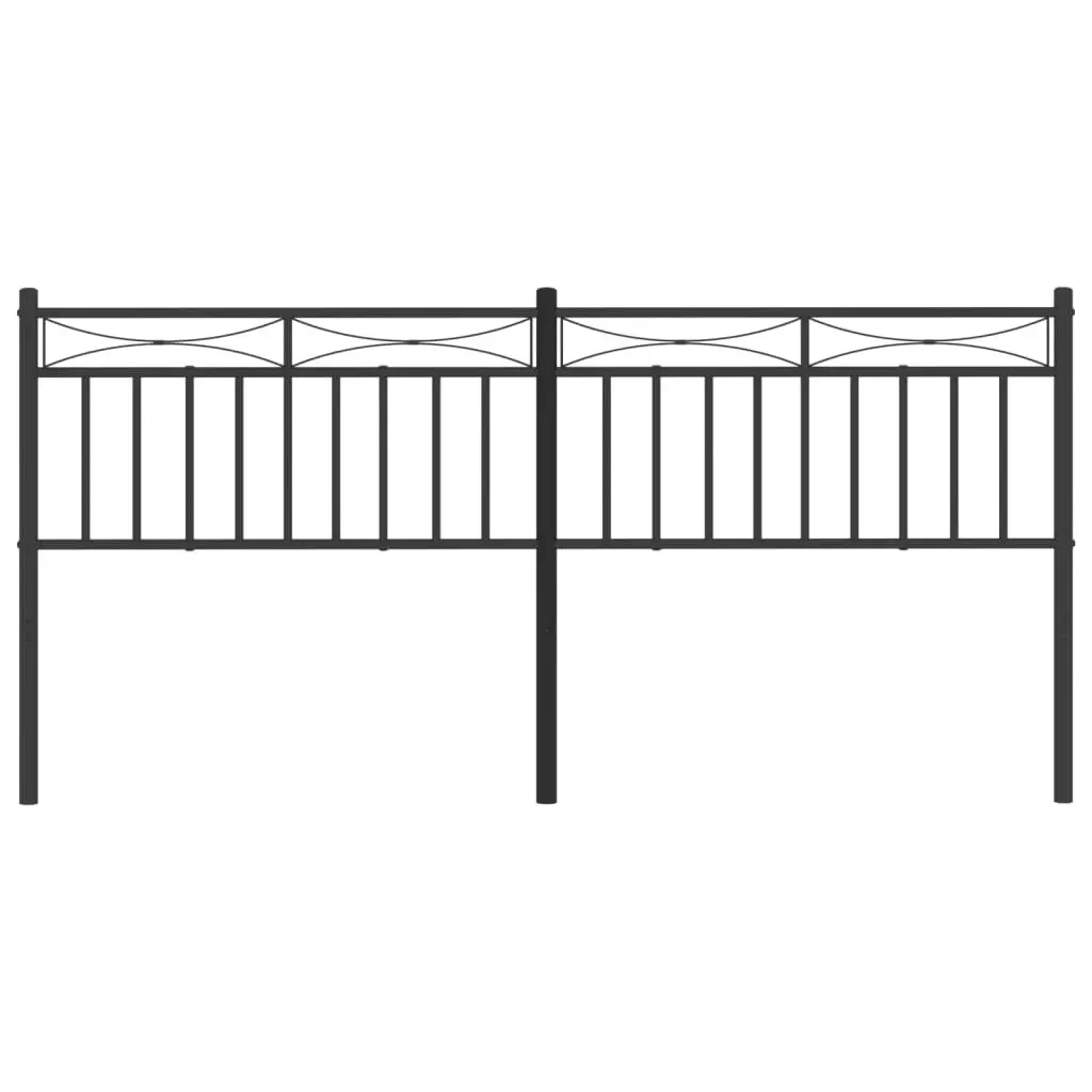 Metal Headboard Black 183 cm King 373727