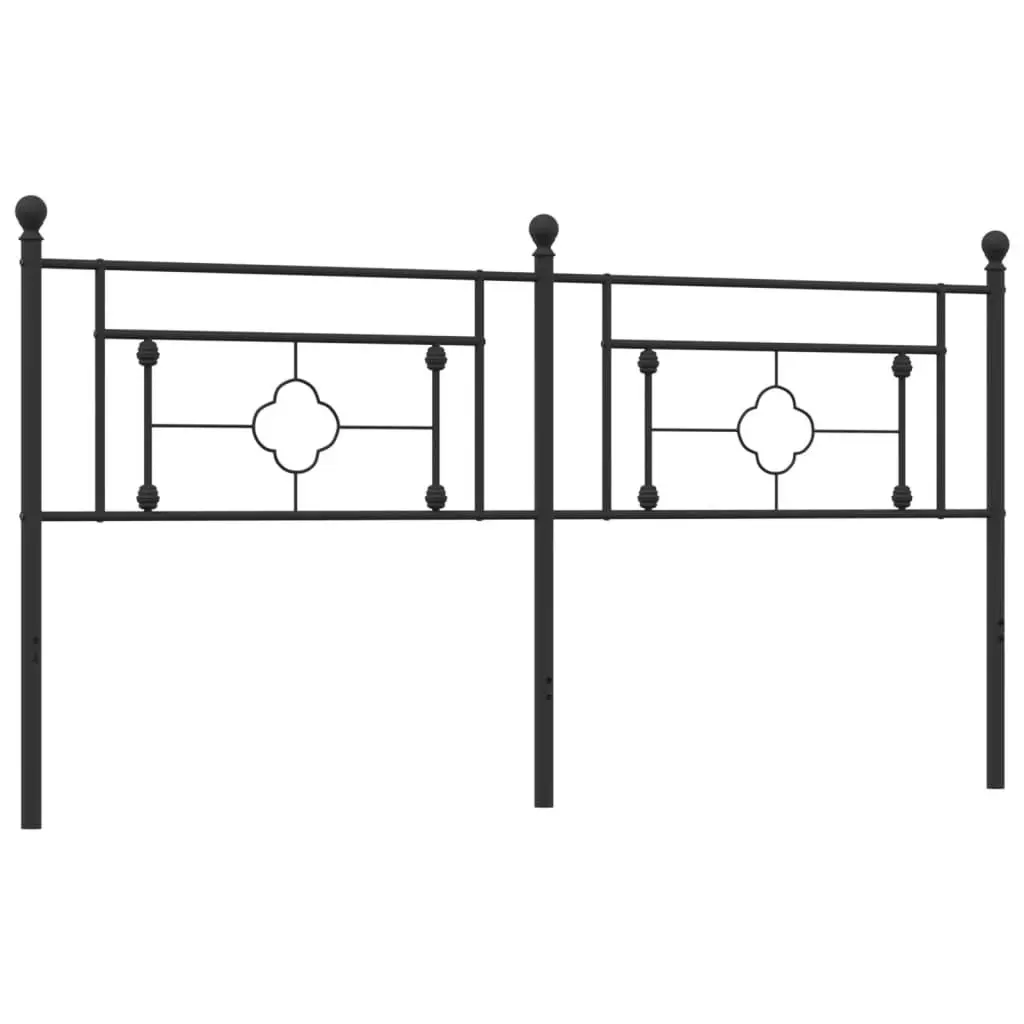 Metal Headboard Black 183 cm King 374375