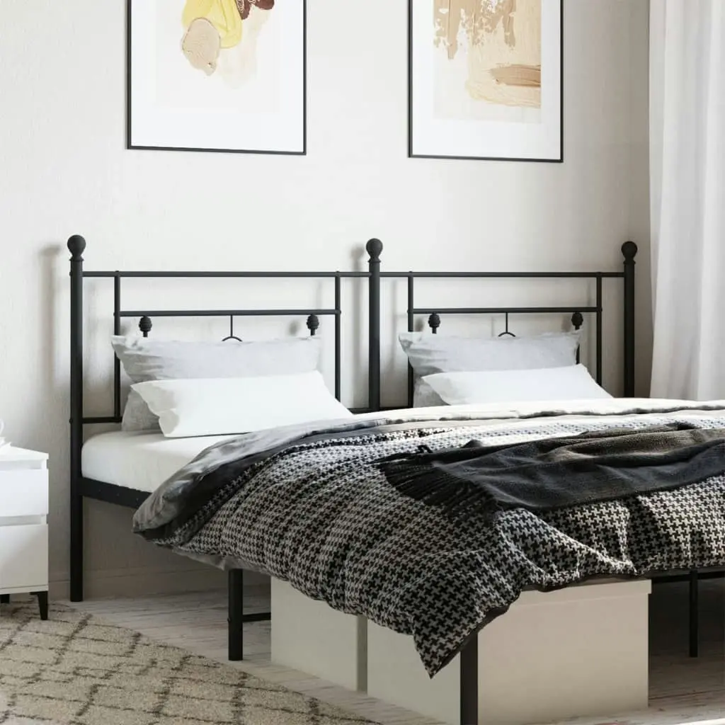 Metal Headboard Black 183 cm King 374375