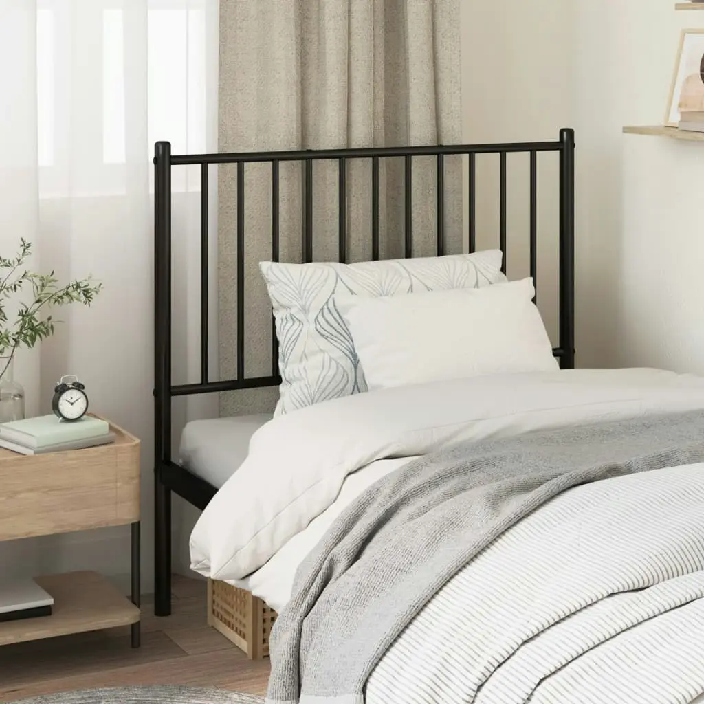 Metal Headboard Black 90 cm 350892