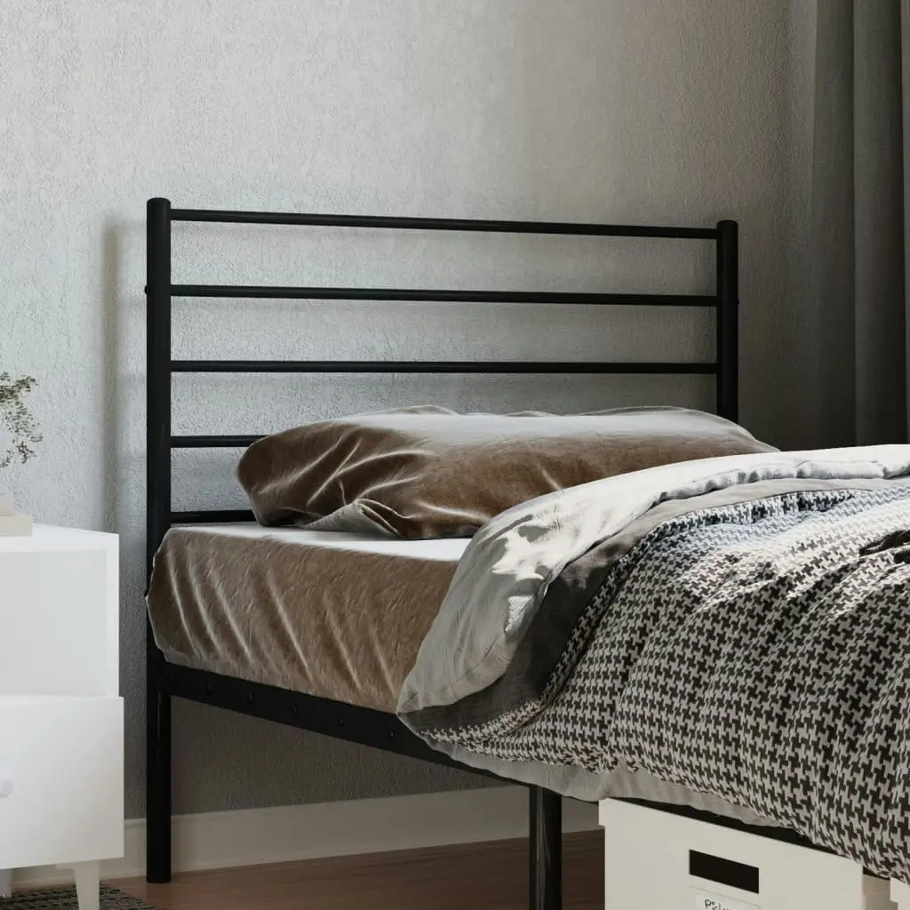 Metal Headboard Black 90 cm 352347