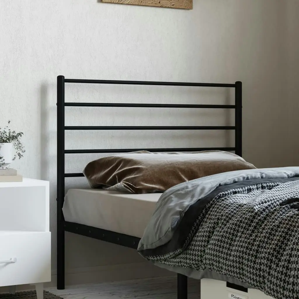 Metal Headboard Black 90 cm 352347