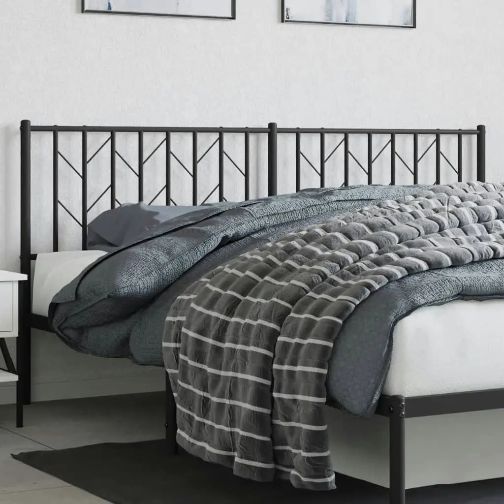 Metal Headboard Black 183 cm King 374473