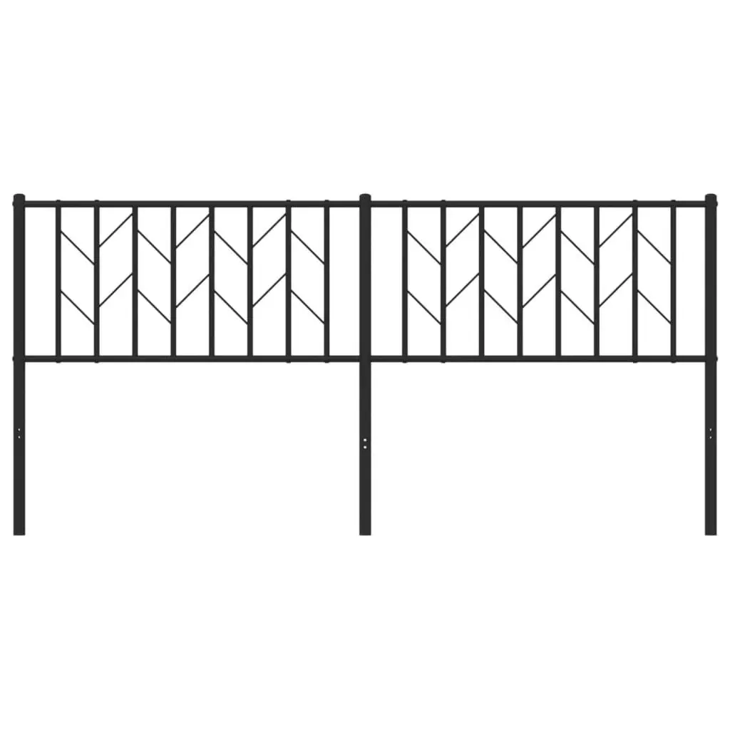 Metal Headboard Black 183 cm King 374473