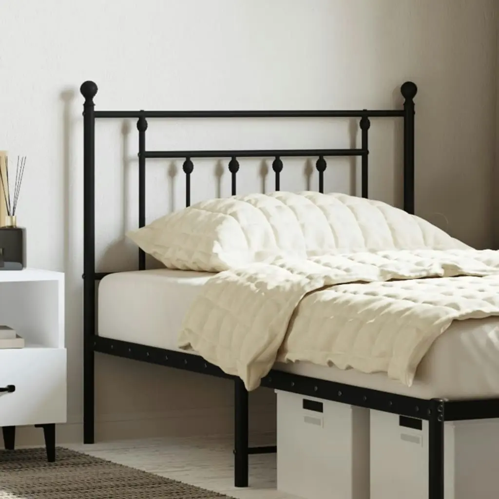 Metal Headboard Black 90 cm 353565