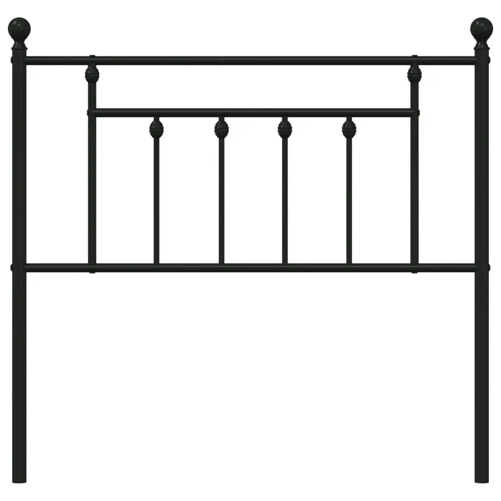 Metal Headboard Black 90 cm 353565