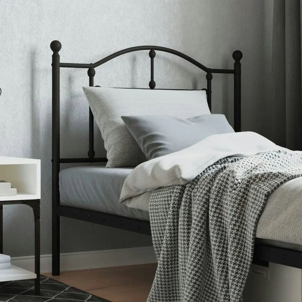 Metal Headboard Black 90 cm 353467