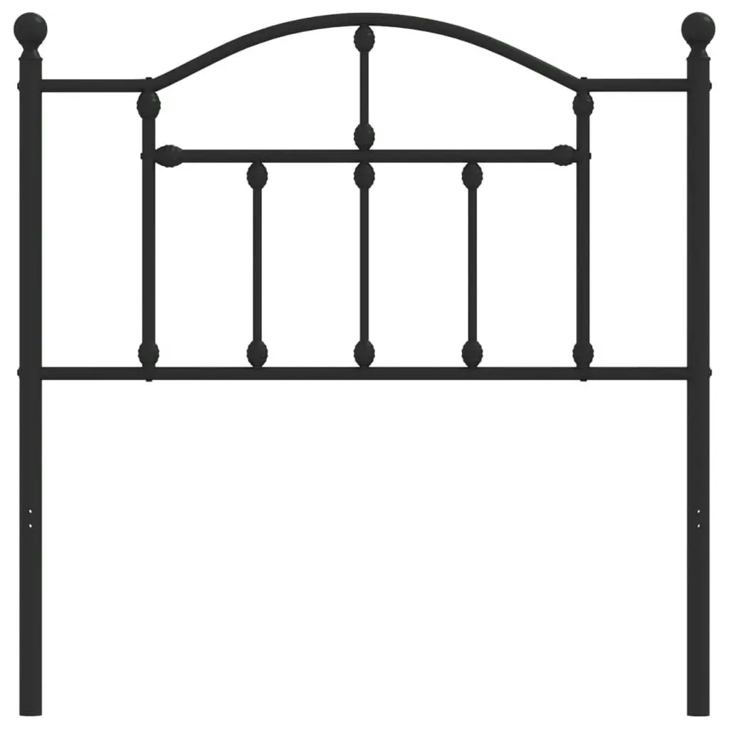 Metal Headboard Black 90 cm 353467