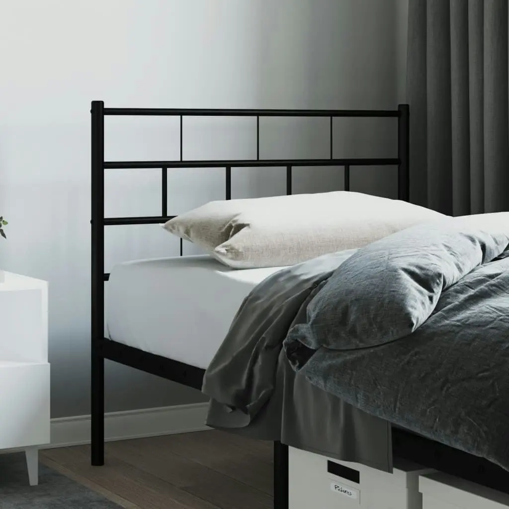 Metal Headboard Black 90 cm 355687