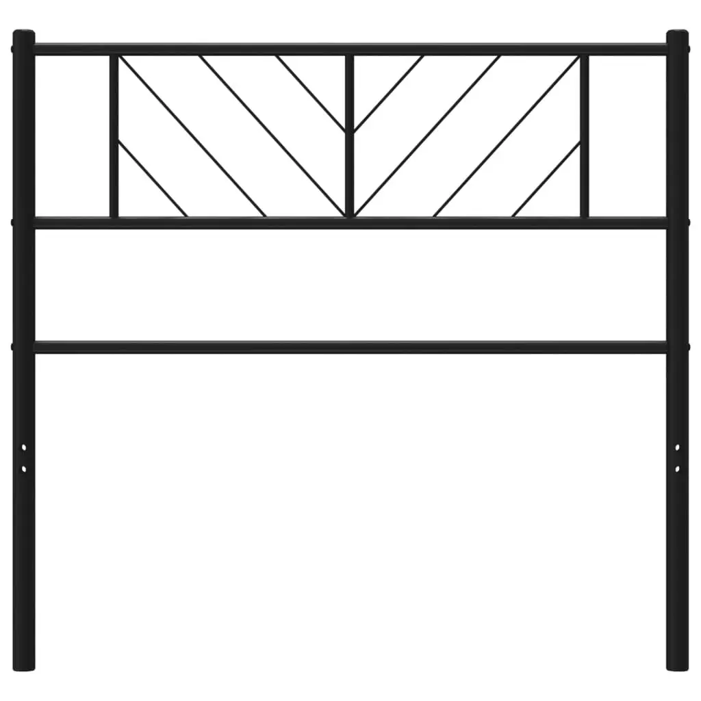 Metal Headboard Black 90 cm 372207