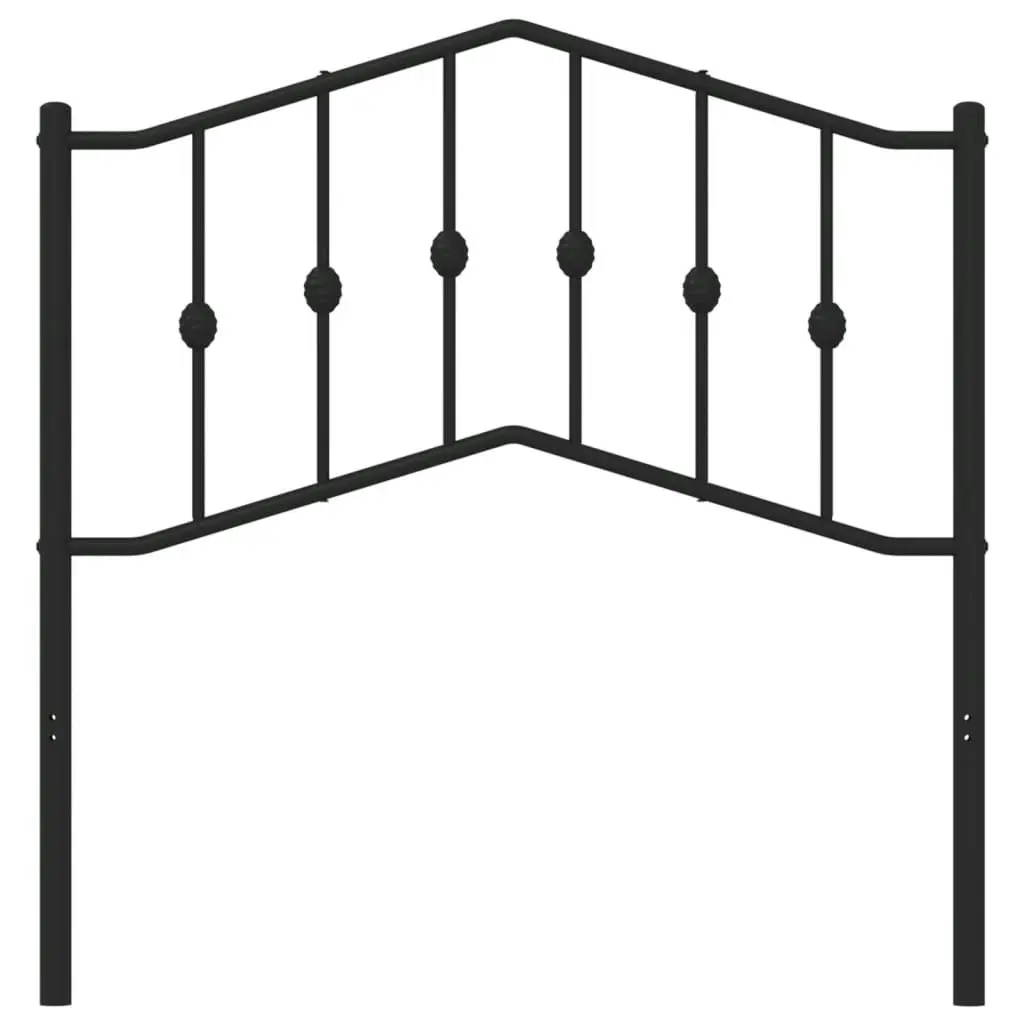 Metal Headboard Black 90 cm 373817