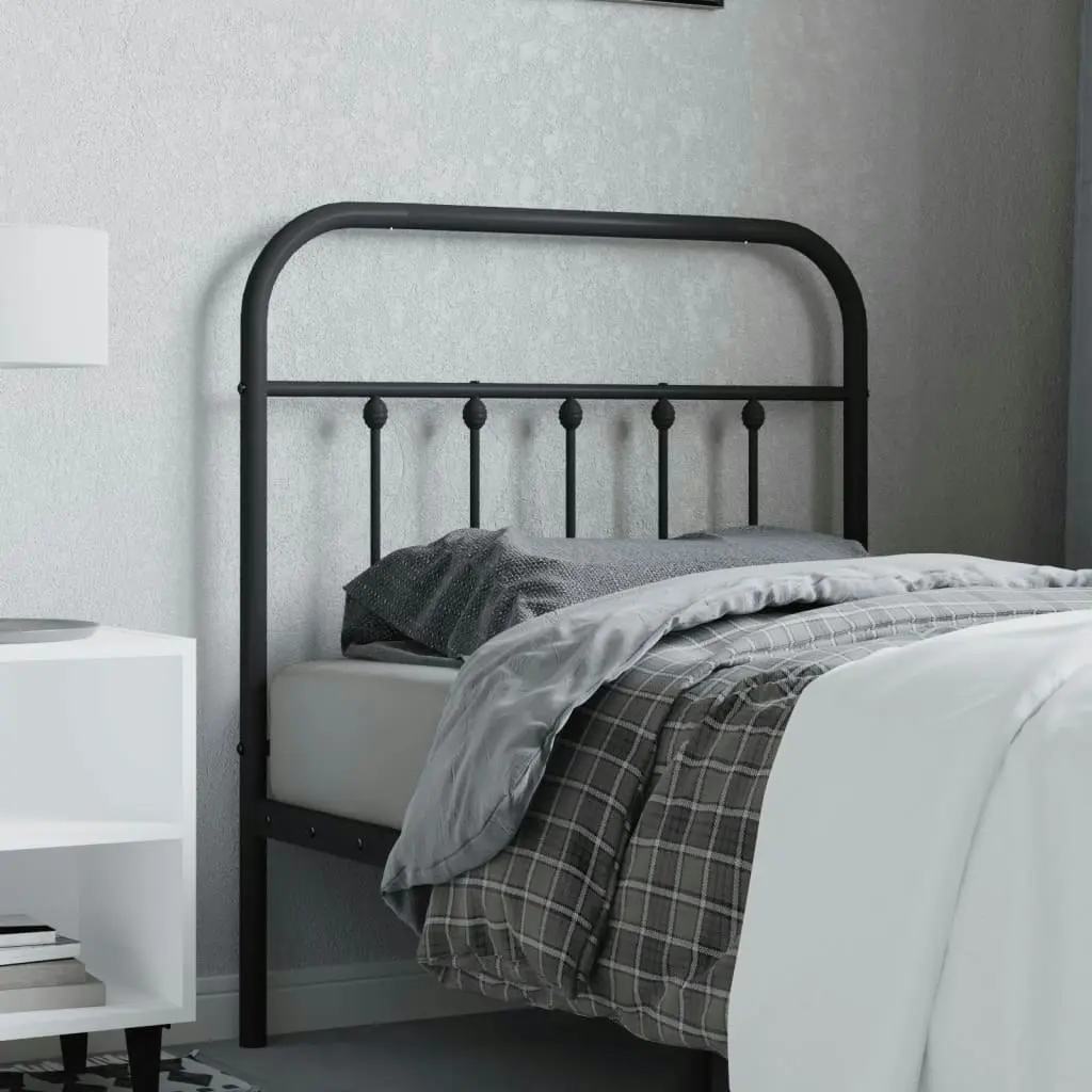 Metal Headboard Black 90 cm 352606