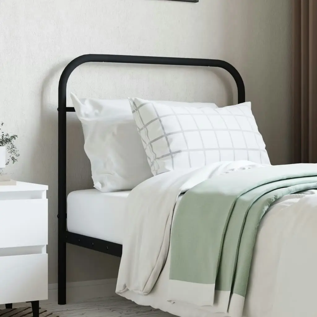 Metal Headboard Black 90 cm 352606