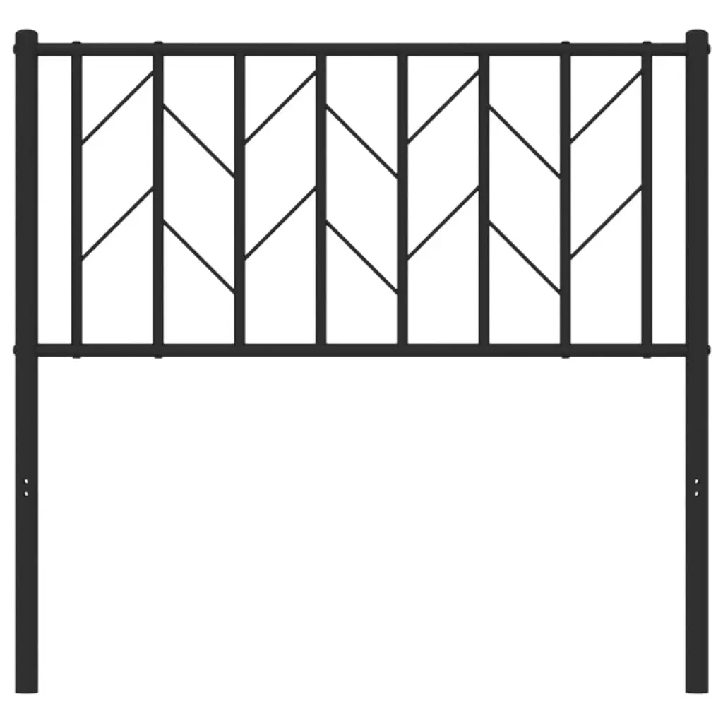 Metal Headboard Black 90 cm 374465