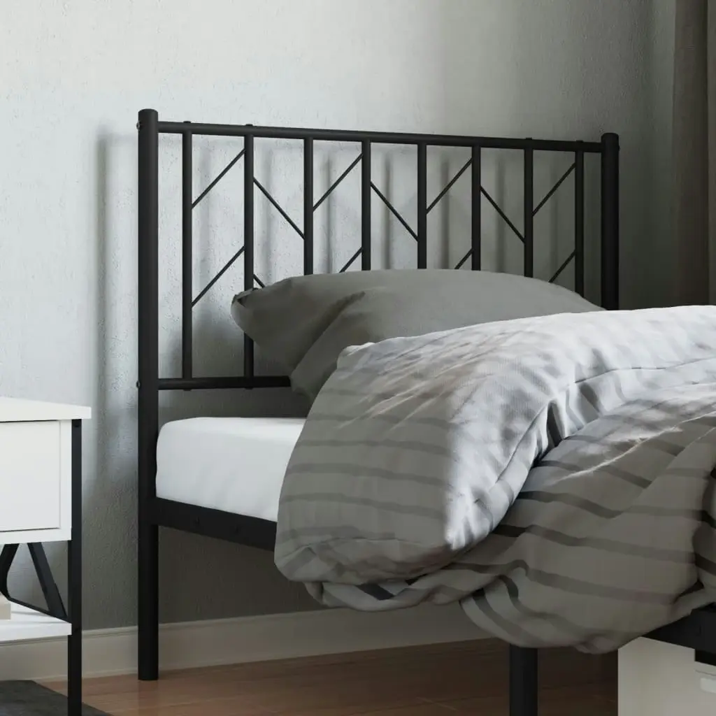 Metal Headboard Black 90 cm 374465