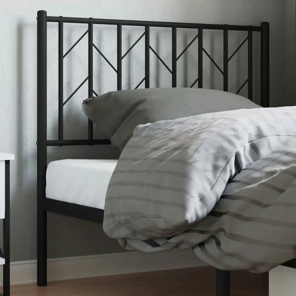 Metal Headboard Black 90 cm 374465