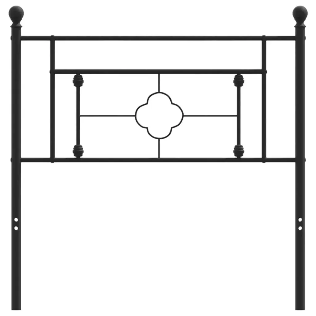 Metal Headboard Black 90 cm 374367