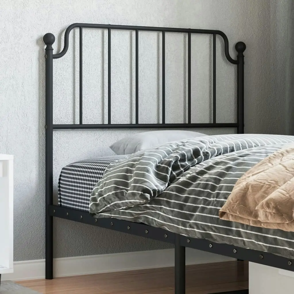 Metal Headboard Black 90 cm 373915