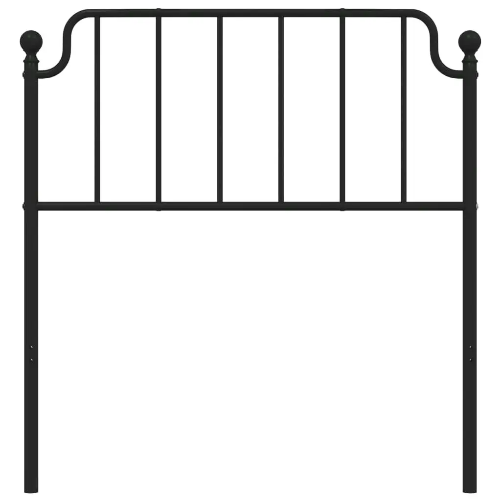 Metal Headboard Black 90 cm 373915