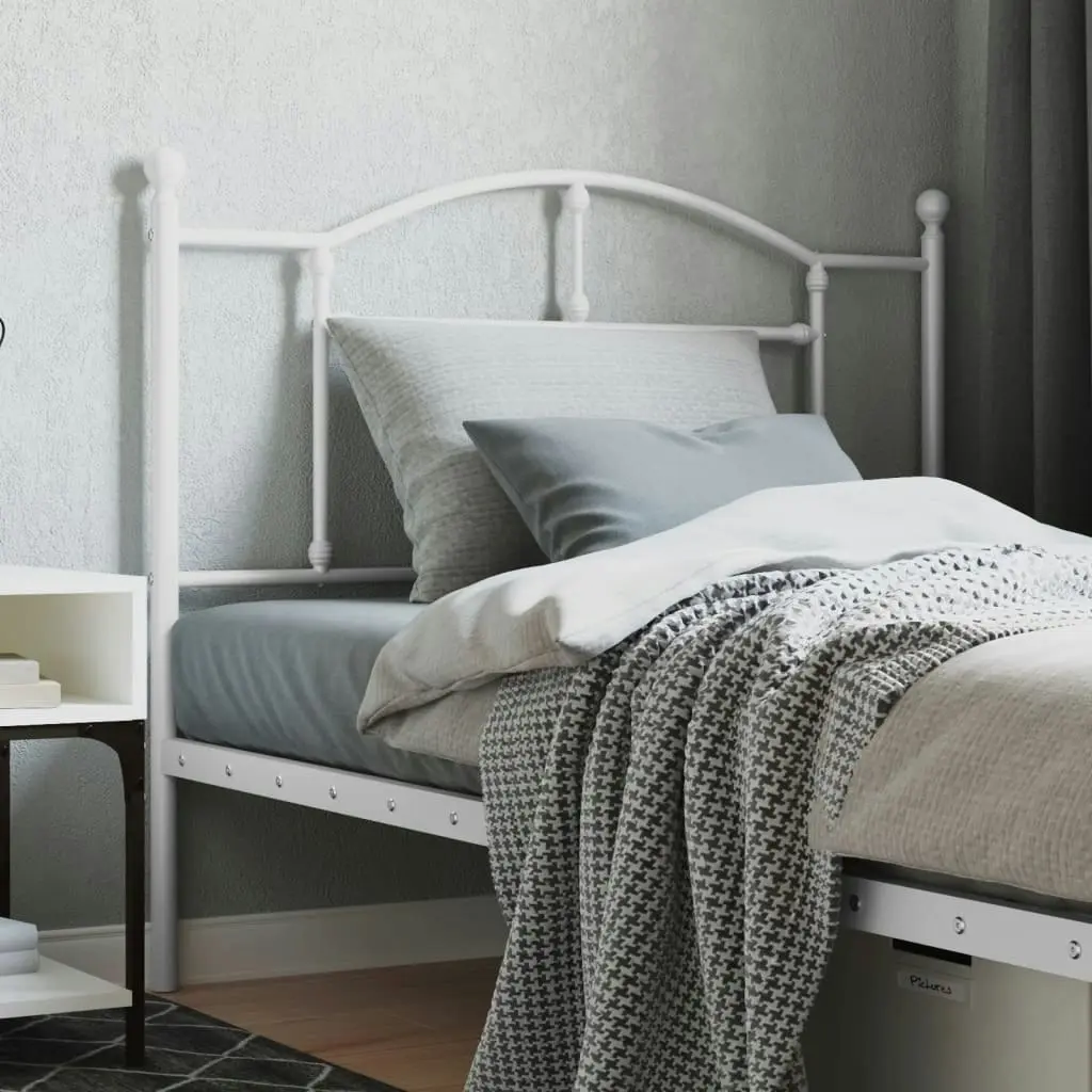 Metal Headboard White 107 cm 353518