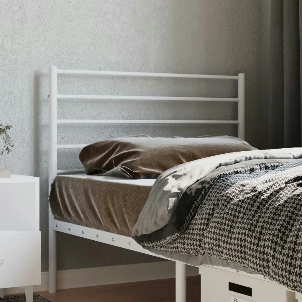 Metal Headboard White 107 cm 352398