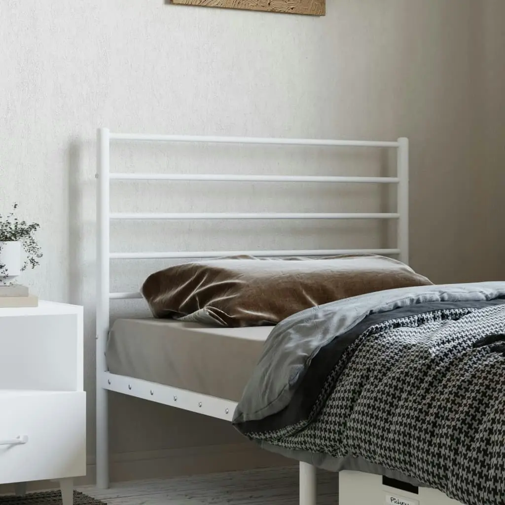 Metal Headboard White 107 cm 352398