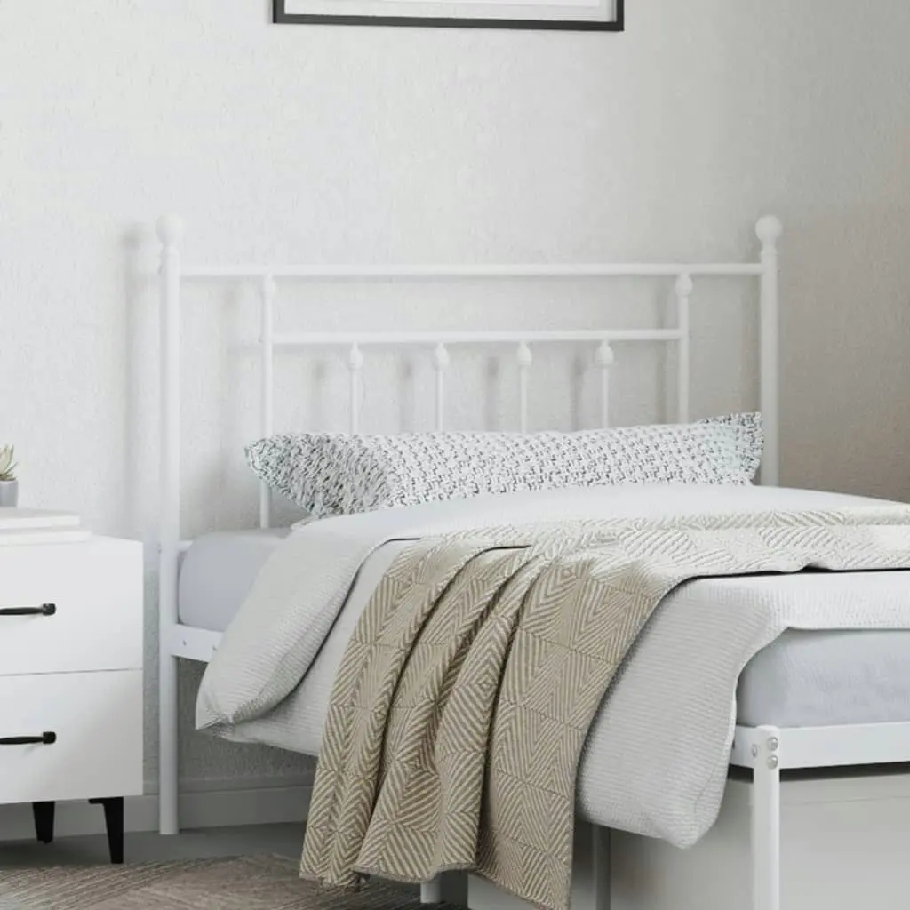 Metal Headboard White 107 cm 353616