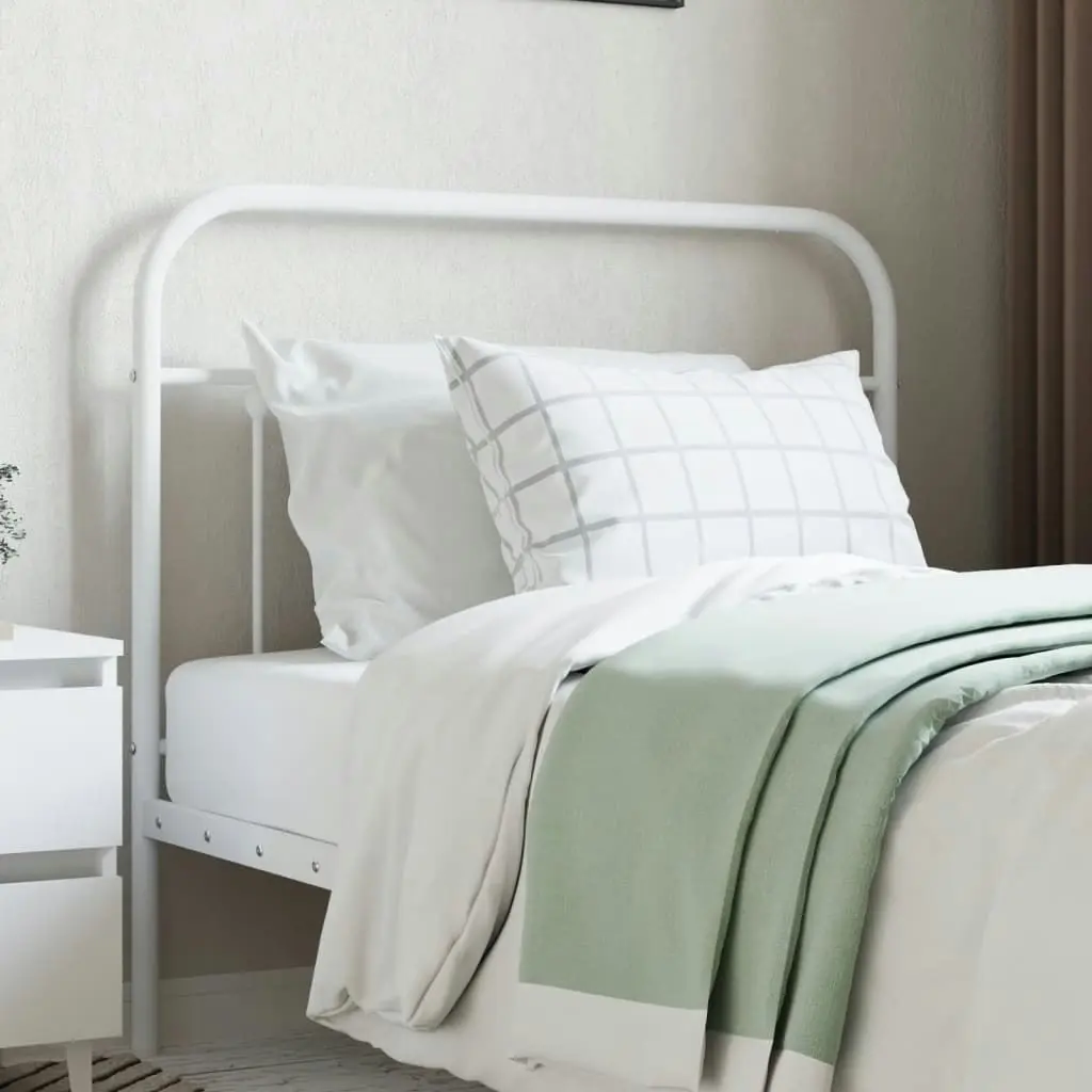 Metal Headboard White 107 cm 352657