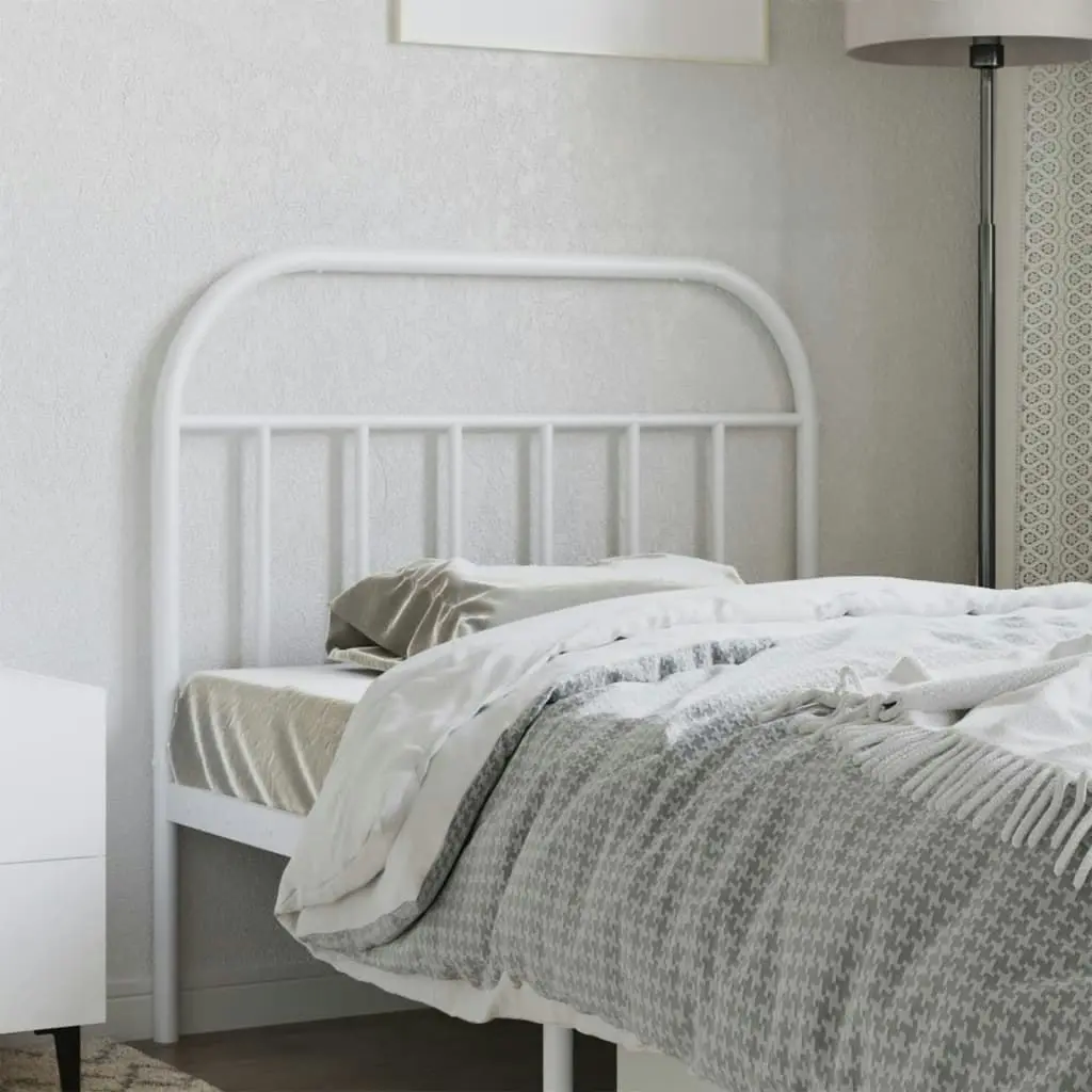 Metal Headboard White 107 cm 353714