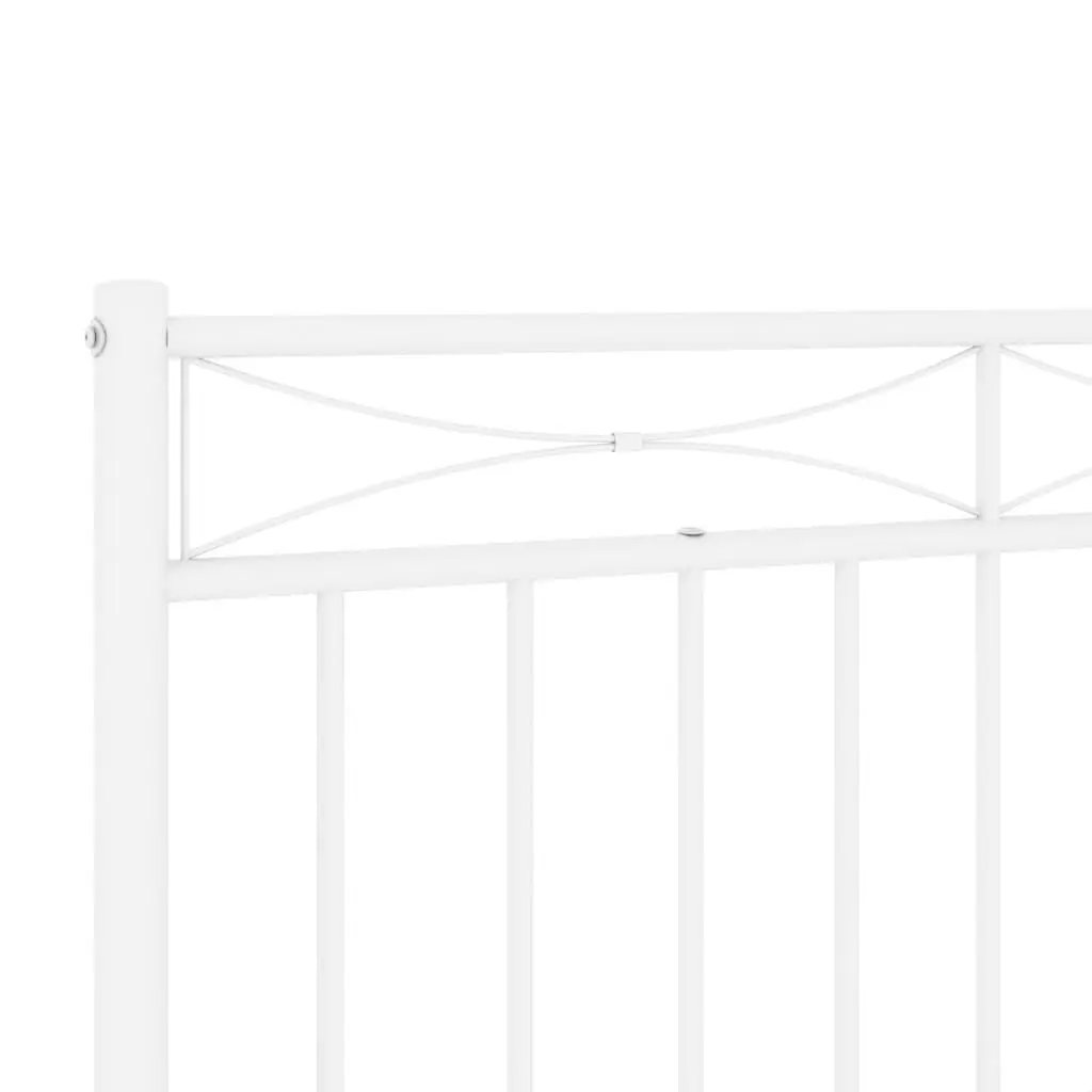 Metal Headboard White 107 cm 373770