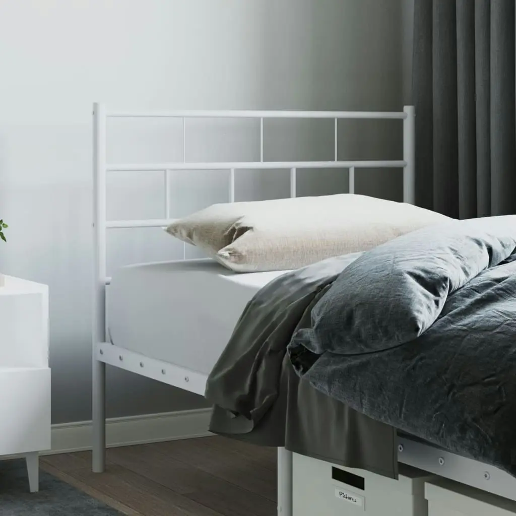 Metal Headboard White 107 cm 355738