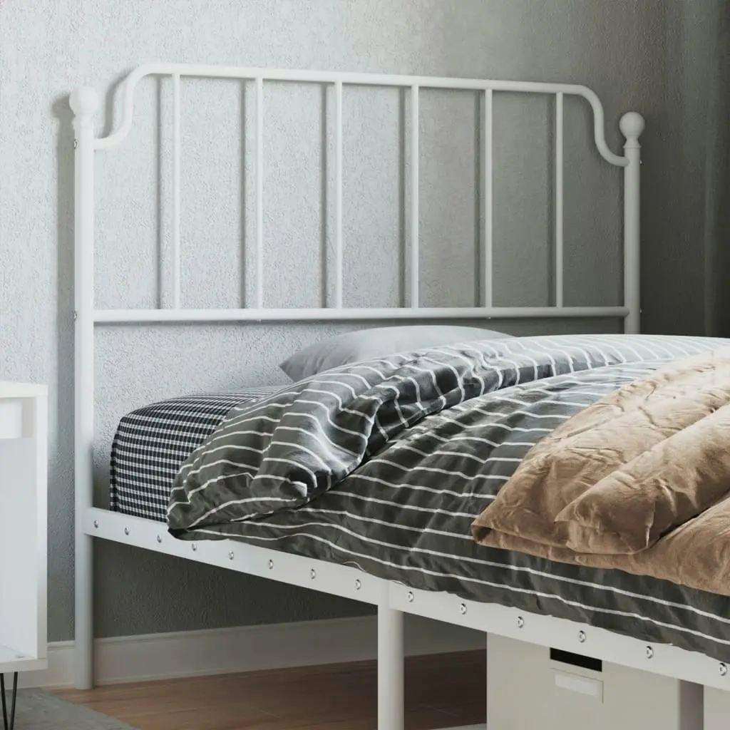 Metal Headboard White 107 cm 373966