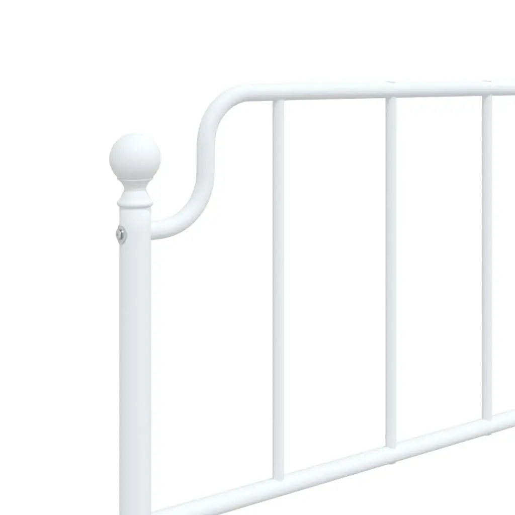 Metal Headboard White 107 cm 373966