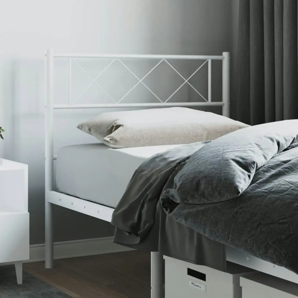 Metal Headboard White 107 cm 372356