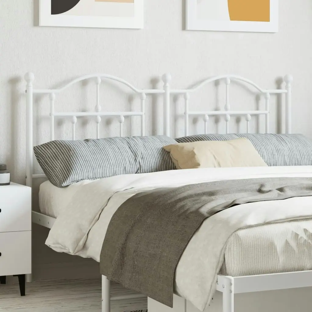 Metal Headboard White 137 cm 353520