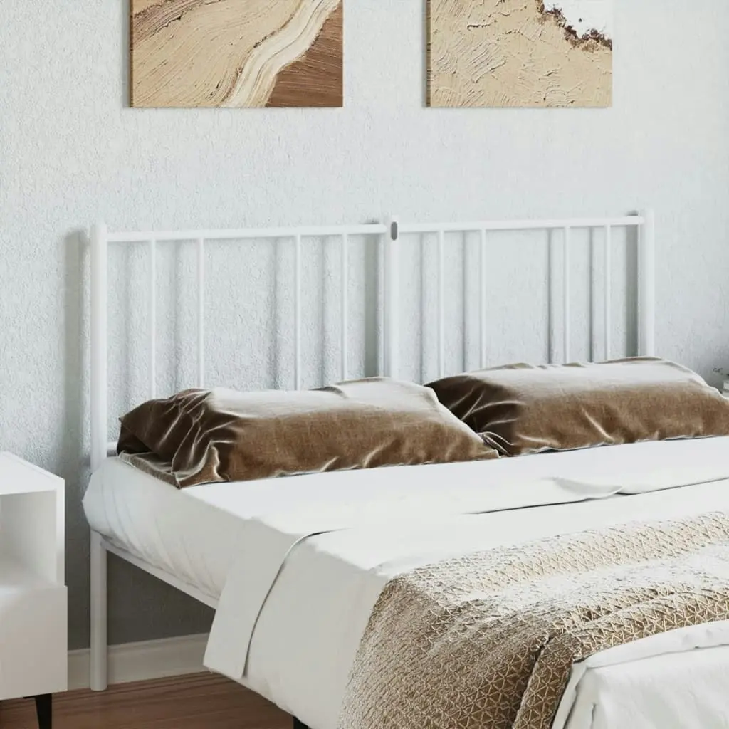 Metal Headboard White 137 cm 352561