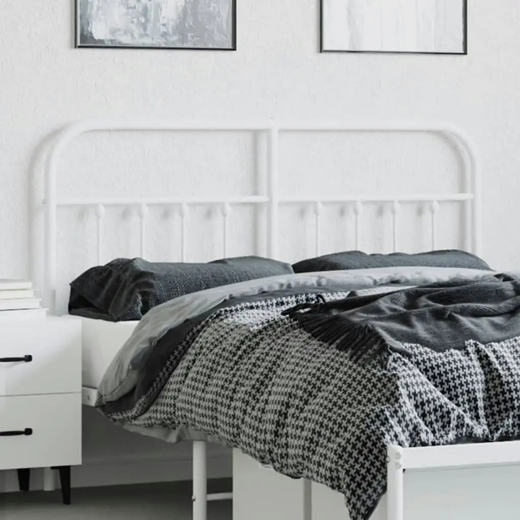 Metal Headboard White 137 cm 352659