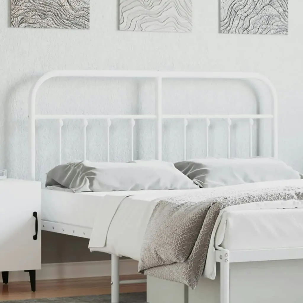 Metal Headboard White 137 cm 352659