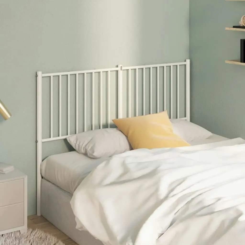 Metal Headboard White 137 cm 350963