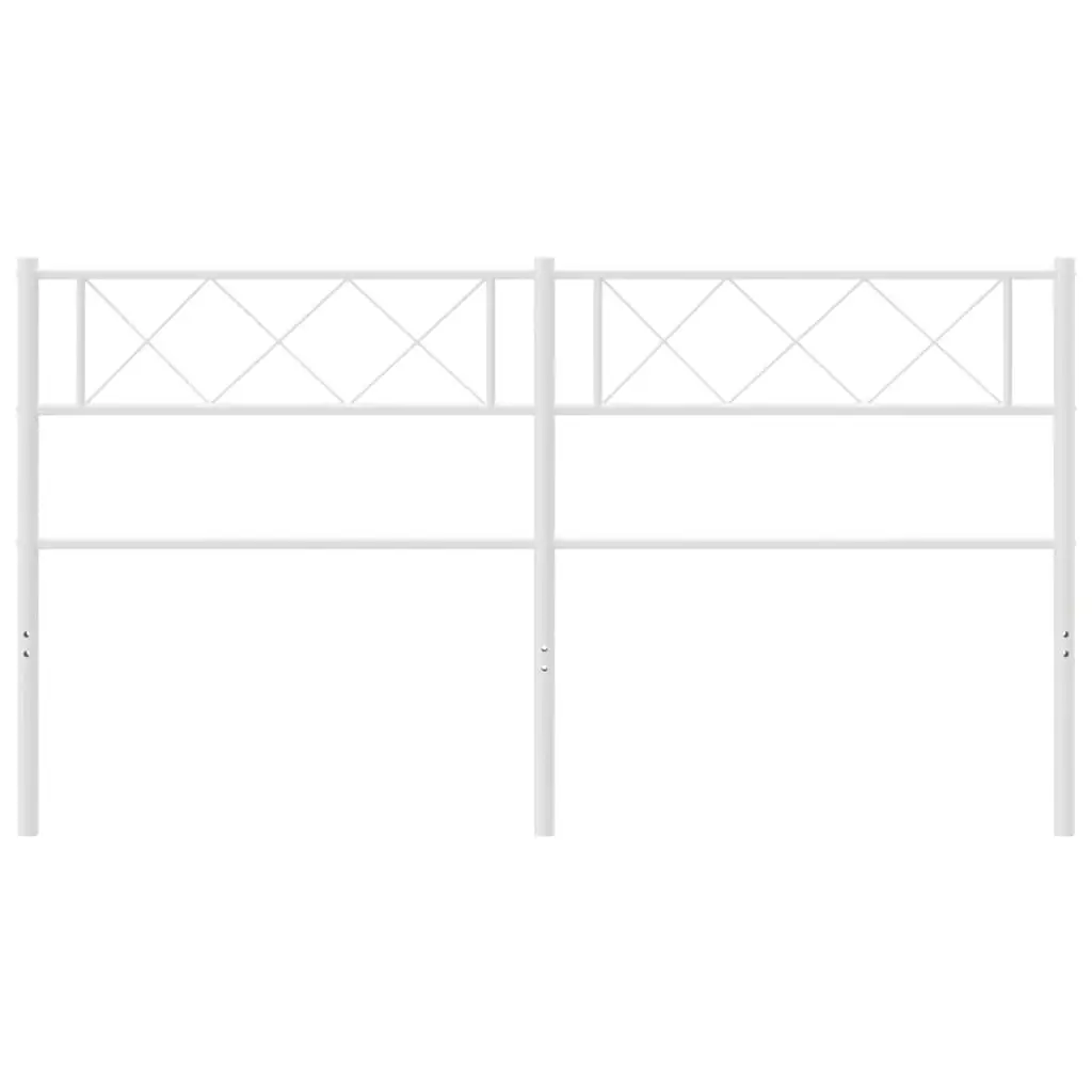 Metal Headboard White 137 cm 372358