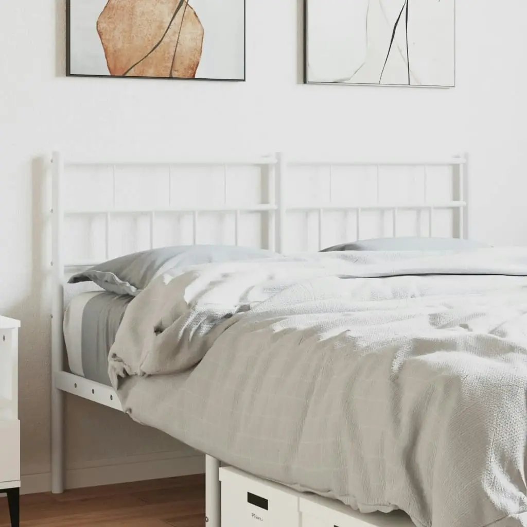 Metal Headboard White 137 cm 355740