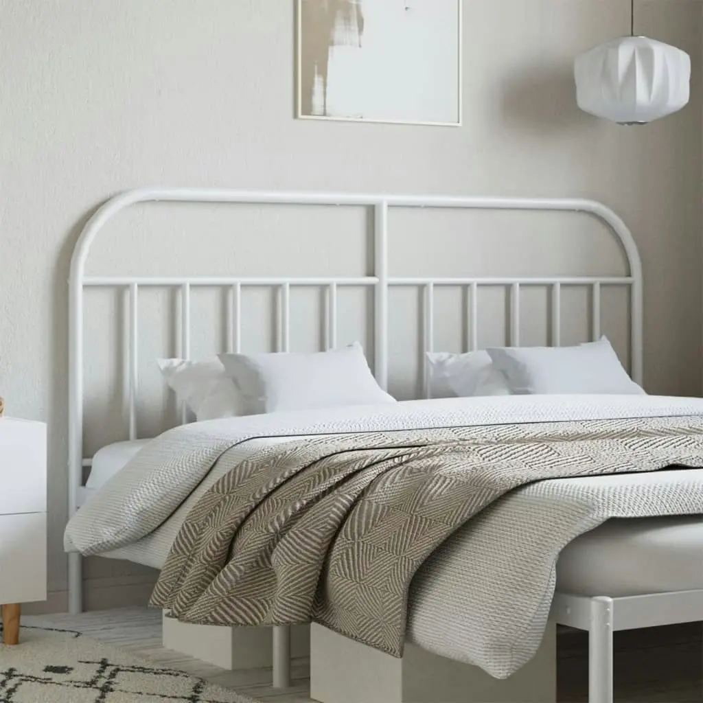 Metal Headboard White 137 cm 353716